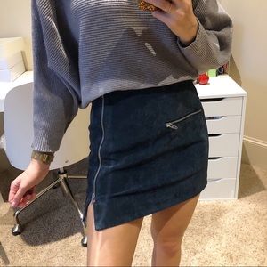 ❗️TAKING BEST OFFER Blank NYC Blue Suede Skirt